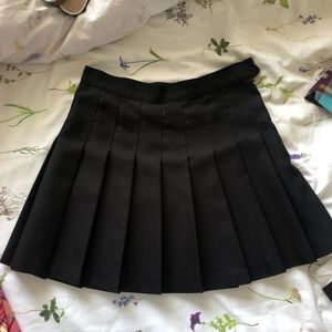 American Apparel Black Tennis Skirt